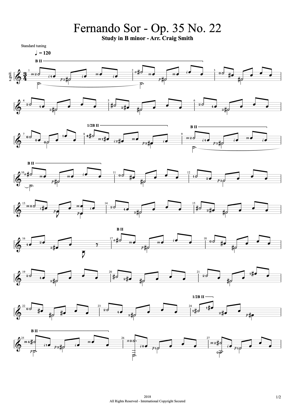 Fernando Sor Study In B Minor | Life In 12 Keys